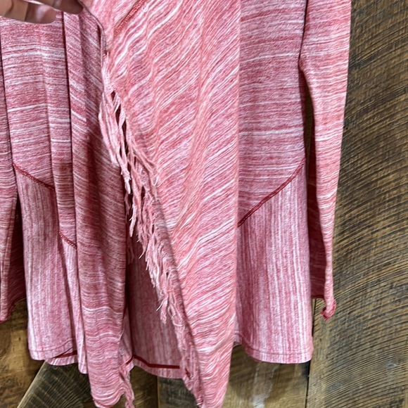 Free People Take A Bow Stripe Fringe Boho Cardigan - Picture 3 of 7